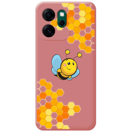 Funda Silicona Líquida Rosa para Oppo Reno 14 FS / 14FS 5G diseño Abeja Dibujos