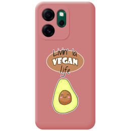 Funda Silicona Líquida Rosa para Oppo Reno 14 FS / 14FS 5G diseño Vegan Life Dibujos