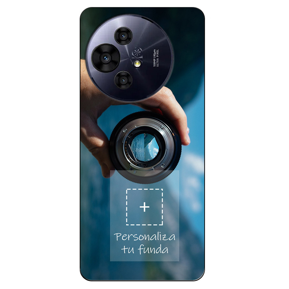 Personaliza tu Funda Silicona Gel Tpu Negra con tu Fotografia para TCL 50 / 50 Pro NXTPAPER 5G Dibujo Personalizada