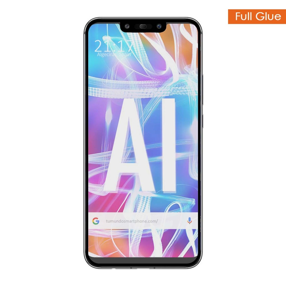 Protector Cristal Templado Completo Full Glue Negro para Huawei Mate 20 Lite Vidrio