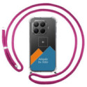 Personaliza tu Funda Colgante Transparente para Xiaomi 15T Pro 5G con Cordon Rosa Fucsia Dibujo Personalizada