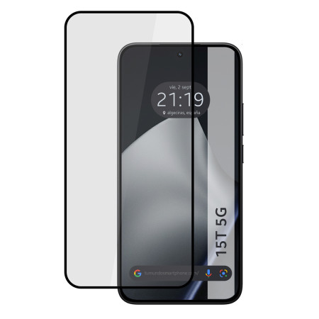 Protector Cristal Templado Completo 5D Full Glue Negro para Xiaomi 15T 5G Vidrio