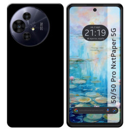 Funda Silicona Gel TPU Negra para TCL 50 / 50 Pro NXTPAPER 5G