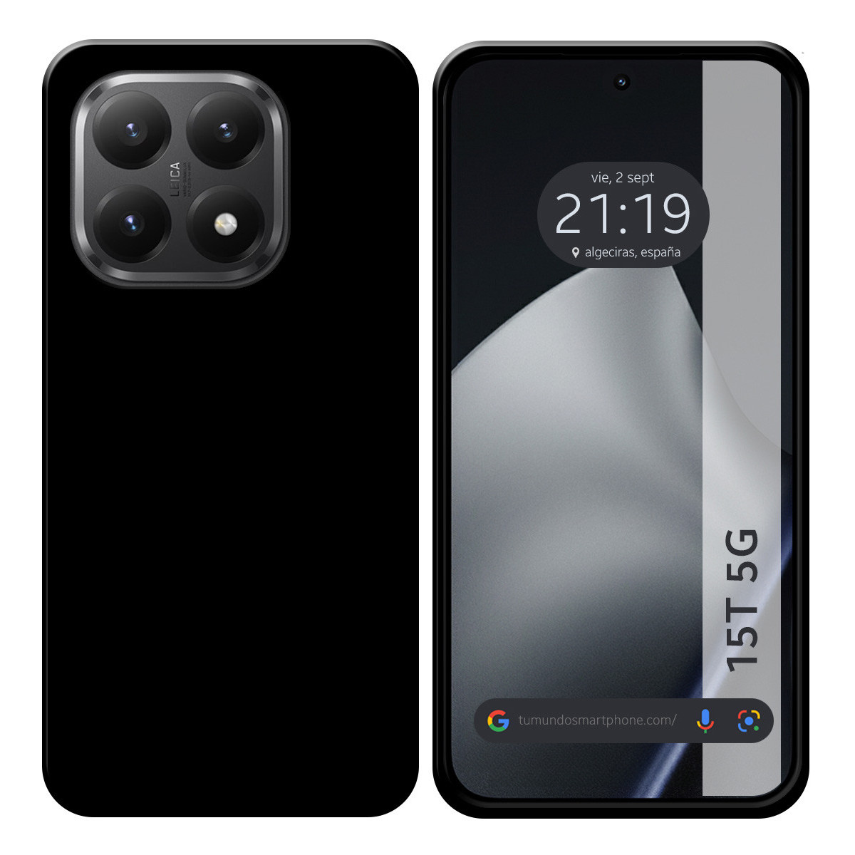 Funda Silicona Gel TPU Negra para Xiaomi 15T 5G