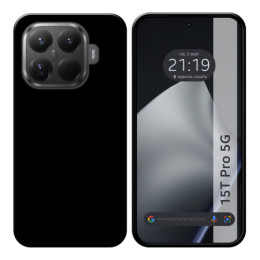 Funda Silicona Gel TPU Negra para Xiaomi 15T Pro 5G