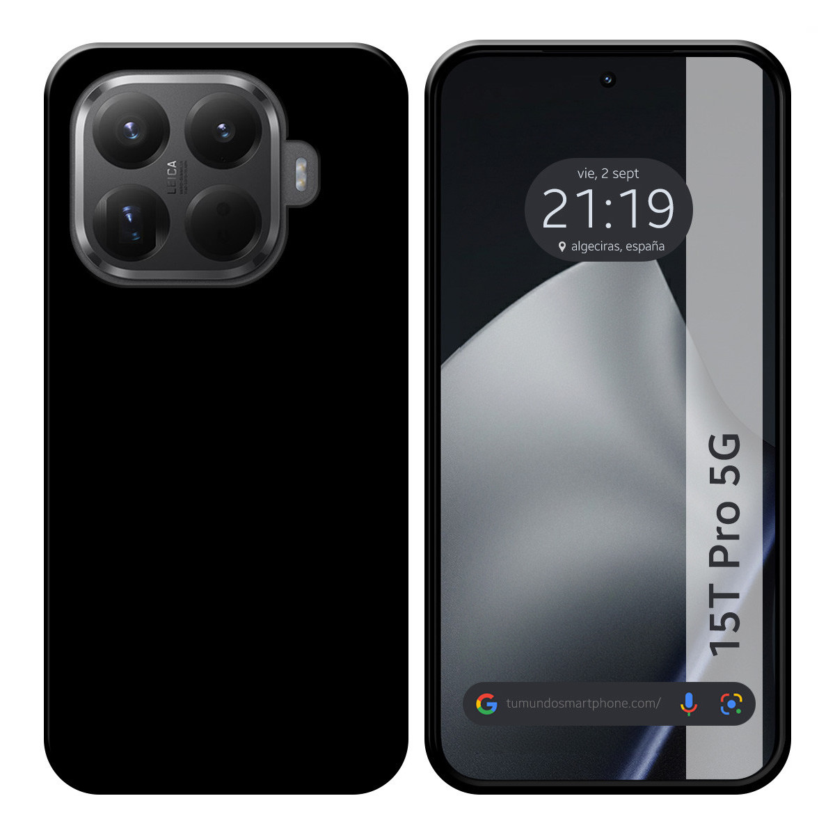 Funda Silicona Gel TPU Negra para Xiaomi 15T Pro 5G