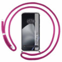 Funda Colgante Transparente para Xiaomi 15T Pro 5G con Cordon Rosa Fucsia