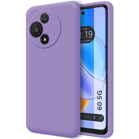 Funda Silicona Líquida Ultra Suave para TCL 60 5G color Morada