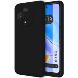 Funda Silicona Líquida Ultra Suave para TCL 60 5G color Negra