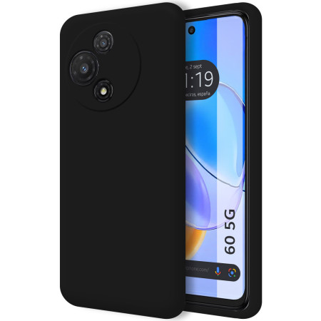 Funda Silicona Líquida Ultra Suave para TCL 60 5G color Negra
