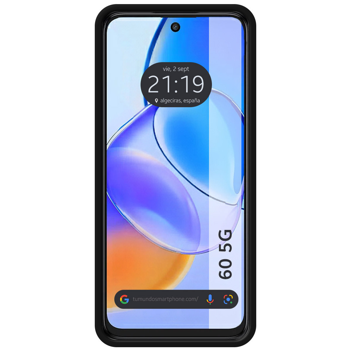 Funda Silicona Líquida Ultra Suave para TCL 60 5G color Negra
