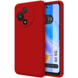 Funda Silicona Líquida Ultra Suave para TCL 60 5G color Roja