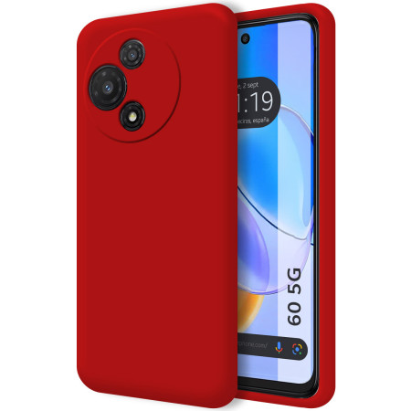 Funda Silicona Líquida Ultra Suave para TCL 60 5G color Roja