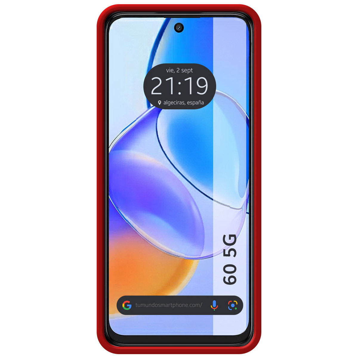 Funda Silicona Líquida Ultra Suave para TCL 60 5G color Roja