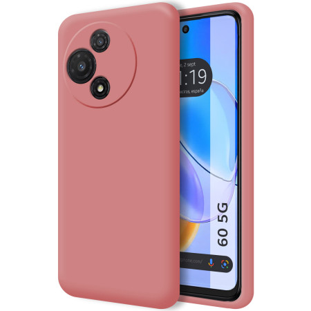 Funda Silicona Líquida Ultra Suave para TCL 60 5G color Rosa