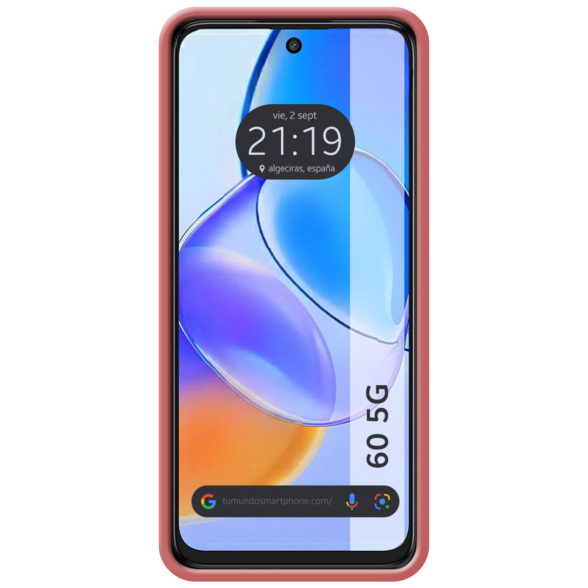 Funda Silicona Líquida Ultra Suave para TCL 60 5G color Rosa