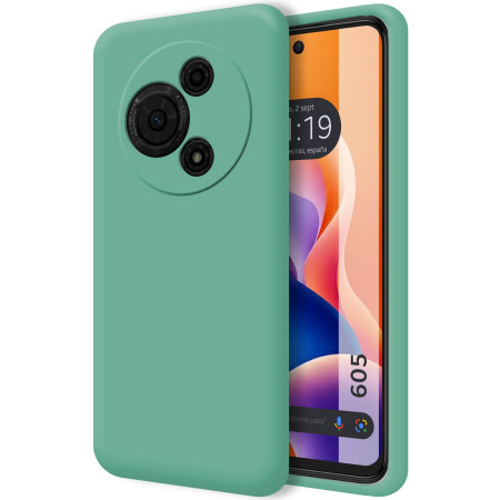 Funda Silicona Líquida Ultra Suave para TCL 605 color Verde