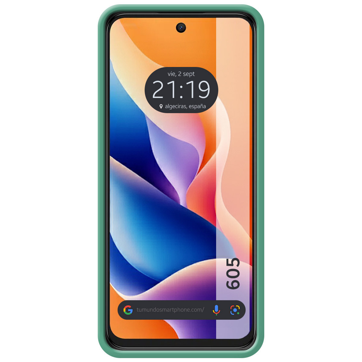 Funda Silicona Líquida Ultra Suave para TCL 605 color Verde