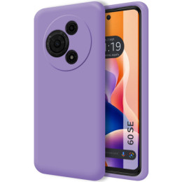 Funda Silicona Líquida Ultra Suave para TCL 60 SE color Morada