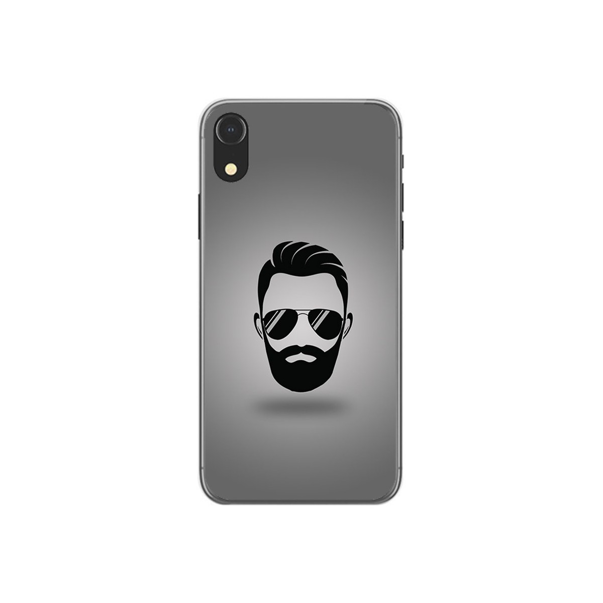 Funda Gel Tpu para Iphone XR Diseño Barba Dibujos