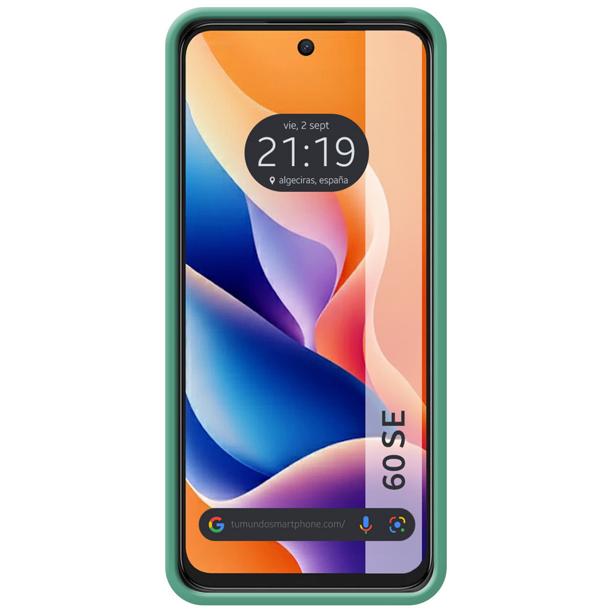 Funda Silicona Líquida Ultra Suave para TCL 60 SE color Verde