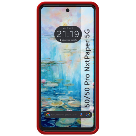 Funda Silicona Líquida Ultra Suave para TCL 50 / 50 Pro NXTPAPER 5G color Roja