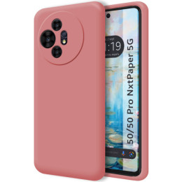 Funda Silicona Líquida Ultra Suave para TCL 50 / 50 Pro NXTPAPER 5G color Rosa