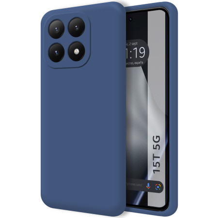 Funda Silicona Líquida Ultra Suave para Xiaomi 15T 5G color Azul