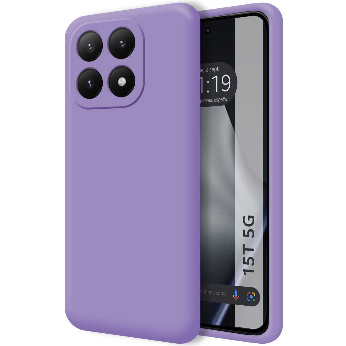 Funda Silicona Líquida Ultra Suave para Xiaomi 15T 5G color Morada