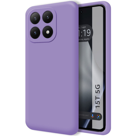 Funda Silicona Líquida Ultra Suave para Xiaomi 15T 5G color Morada