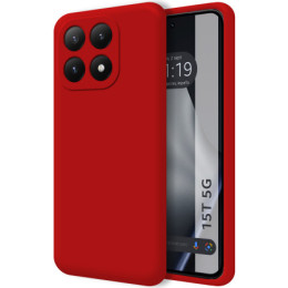 Funda Silicona Líquida Ultra Suave para Xiaomi 15T 5G color Roja