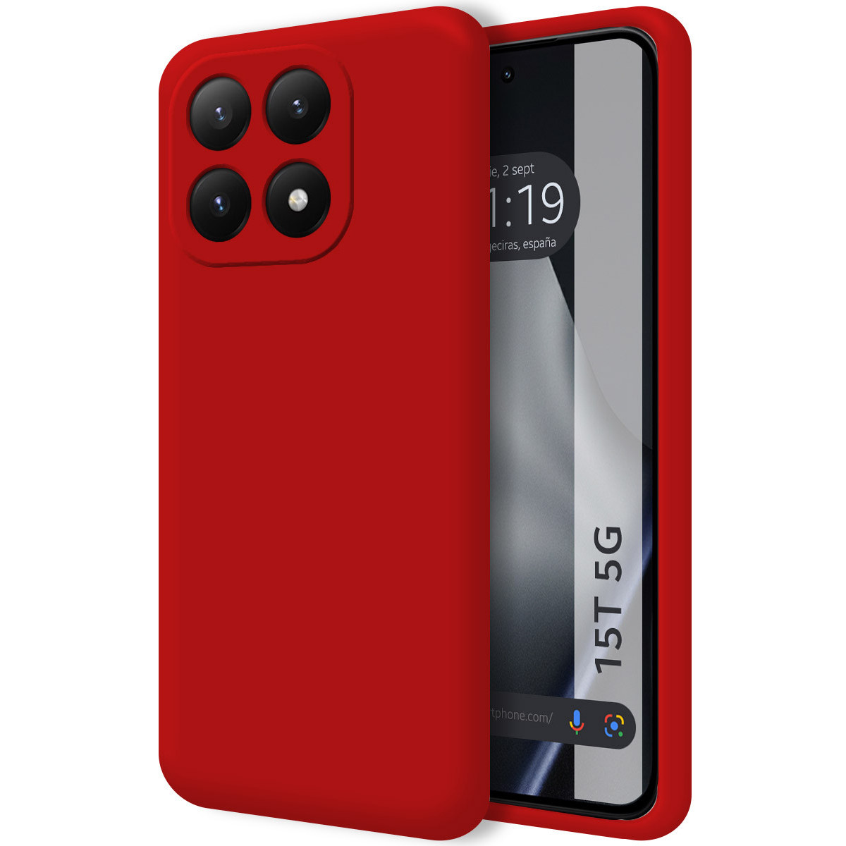 Funda Silicona Líquida Ultra Suave para Xiaomi 15T 5G color Roja
