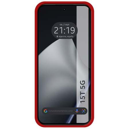 Funda Silicona Líquida Ultra Suave para Xiaomi 15T 5G color Roja
