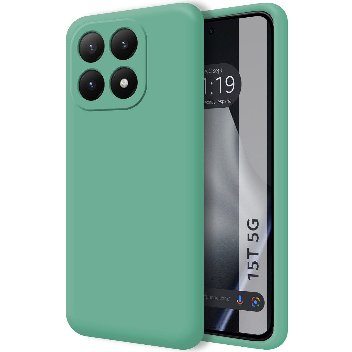 Funda Silicona Líquida Ultra Suave para Xiaomi 15T 5G color Verde