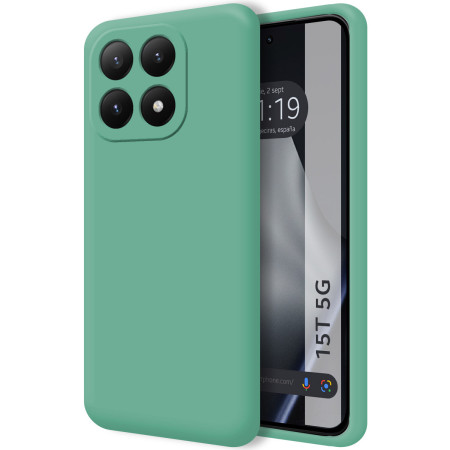 Funda Silicona Líquida Ultra Suave para Xiaomi 15T 5G color Verde