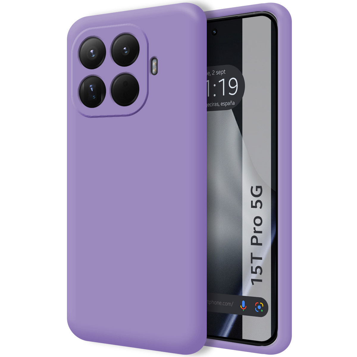 Funda Silicona Líquida Ultra Suave para Xiaomi 15T Pro 5G color Morada