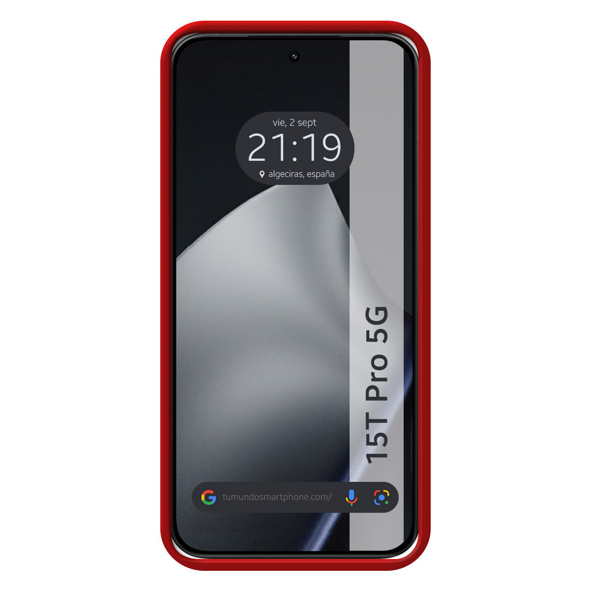 Funda Silicona Líquida Ultra Suave para Xiaomi 15T Pro 5G color Roja