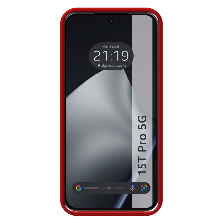 Funda Silicona Líquida Ultra Suave para Xiaomi 15T Pro 5G color Roja