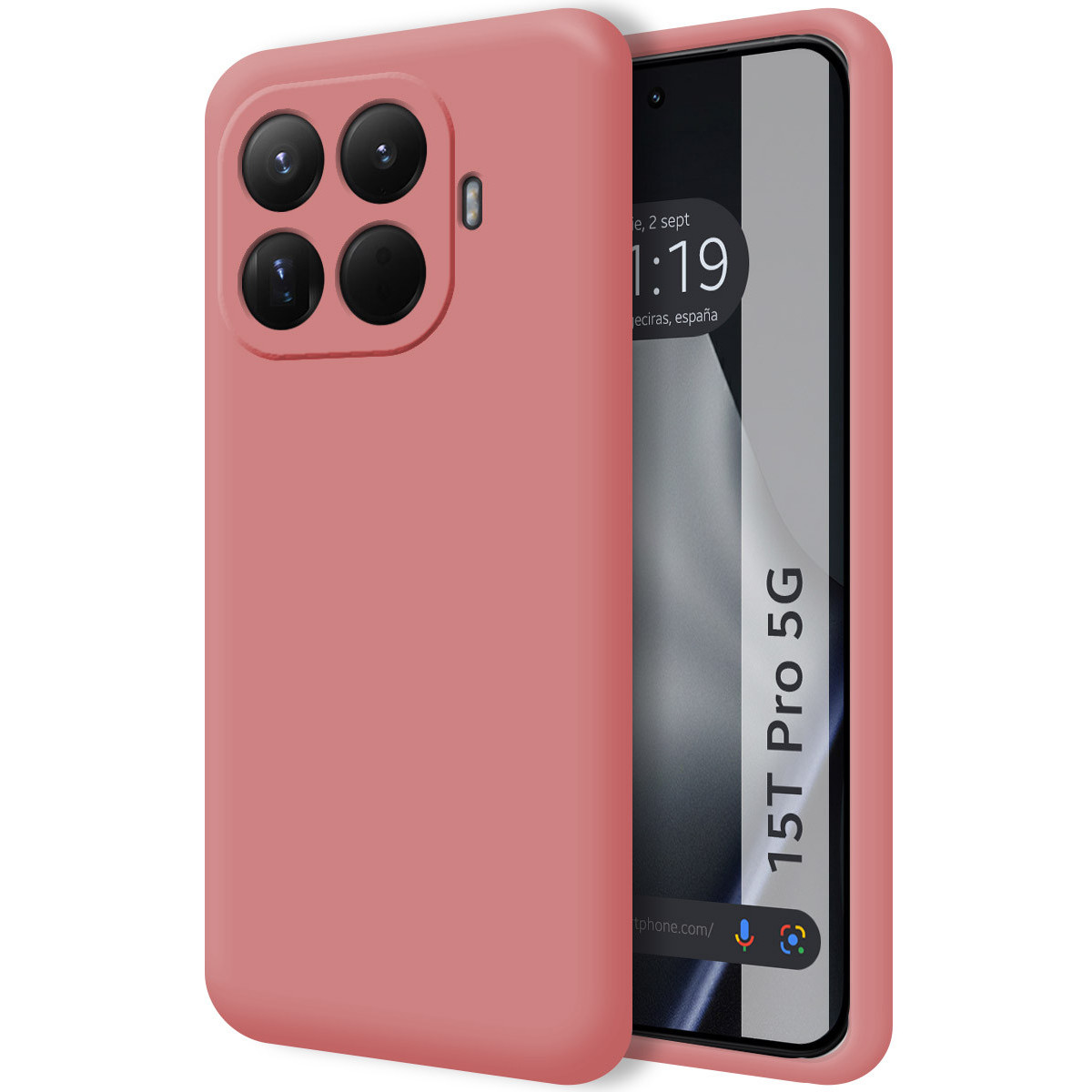 Funda Silicona Líquida Ultra Suave para Xiaomi 15T Pro 5G color Rosa