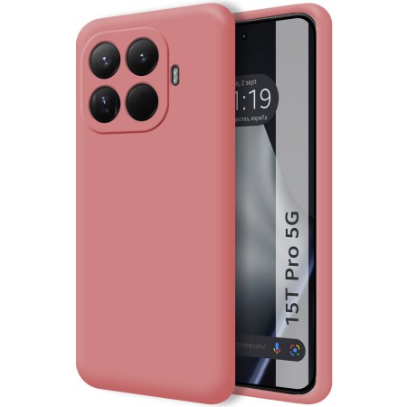 Funda Silicona Líquida Ultra Suave para Xiaomi 15T Pro 5G color Rosa