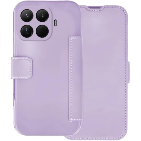 Funda Silicona Suave con Tapa para Xiaomi 15T Pro 5G color Morada