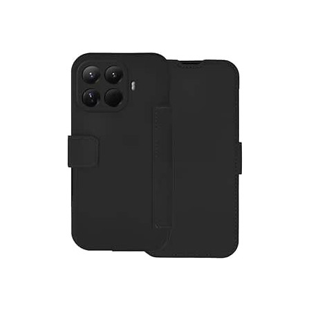 Funda Silicona Suave con Tapa para Xiaomi 15T Pro 5G color Negra
