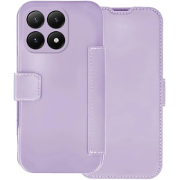 Funda Silicona Suave con Tapa para Xiaomi 15T 5G color Morada