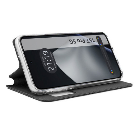 Funda Libro Soporte con Ventana para Xiaomi 15T Pro 5G color Negra