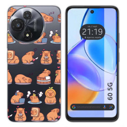 Funda Silicona Transparente para TCL 60 5G diseño Capibara 01 Dibujos