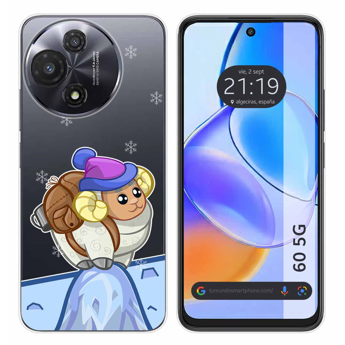 Funda Silicona Transparente para TCL 60 5G diseño Cabra Dibujos