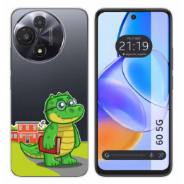 Funda Silicona Transparente para TCL 60 5G diseño Coco Dibujos