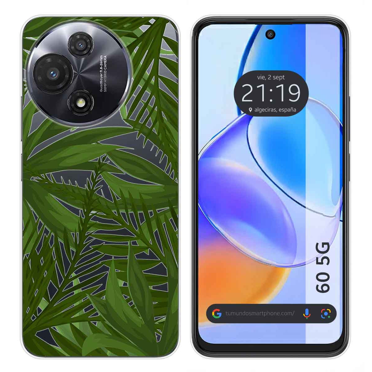 Funda Silicona Transparente para TCL 60 5G diseño Jungla Dibujos