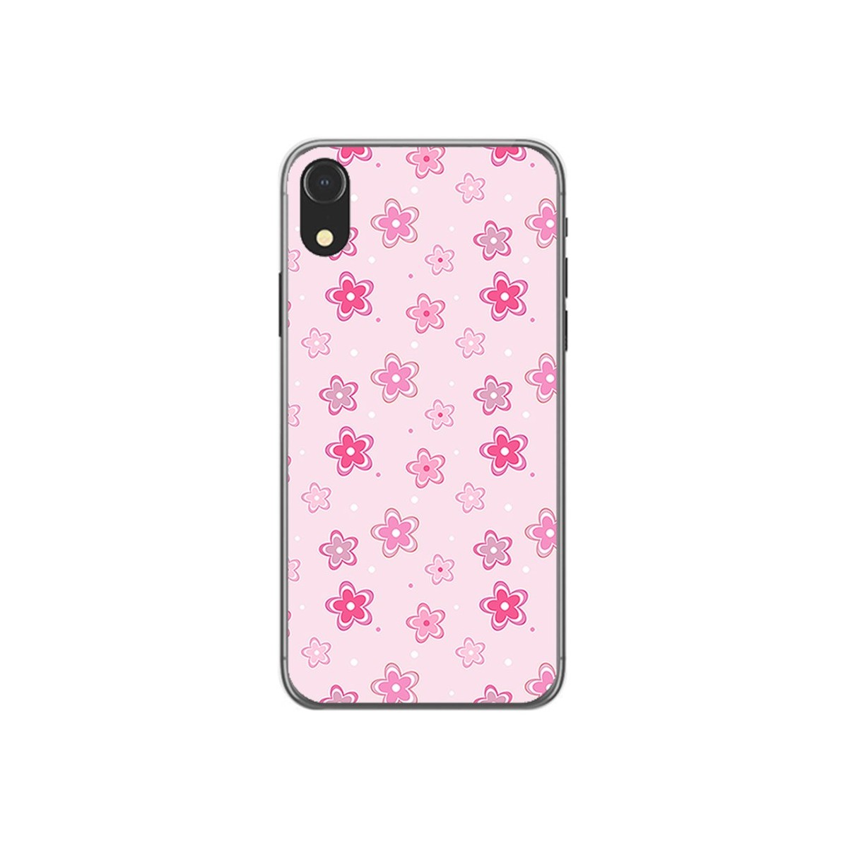Funda Gel Tpu para Iphone XR Diseño Flores Dibujos