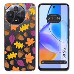 Funda Silicona Transparente para TCL 60 5G diseño Otoño Dibujos